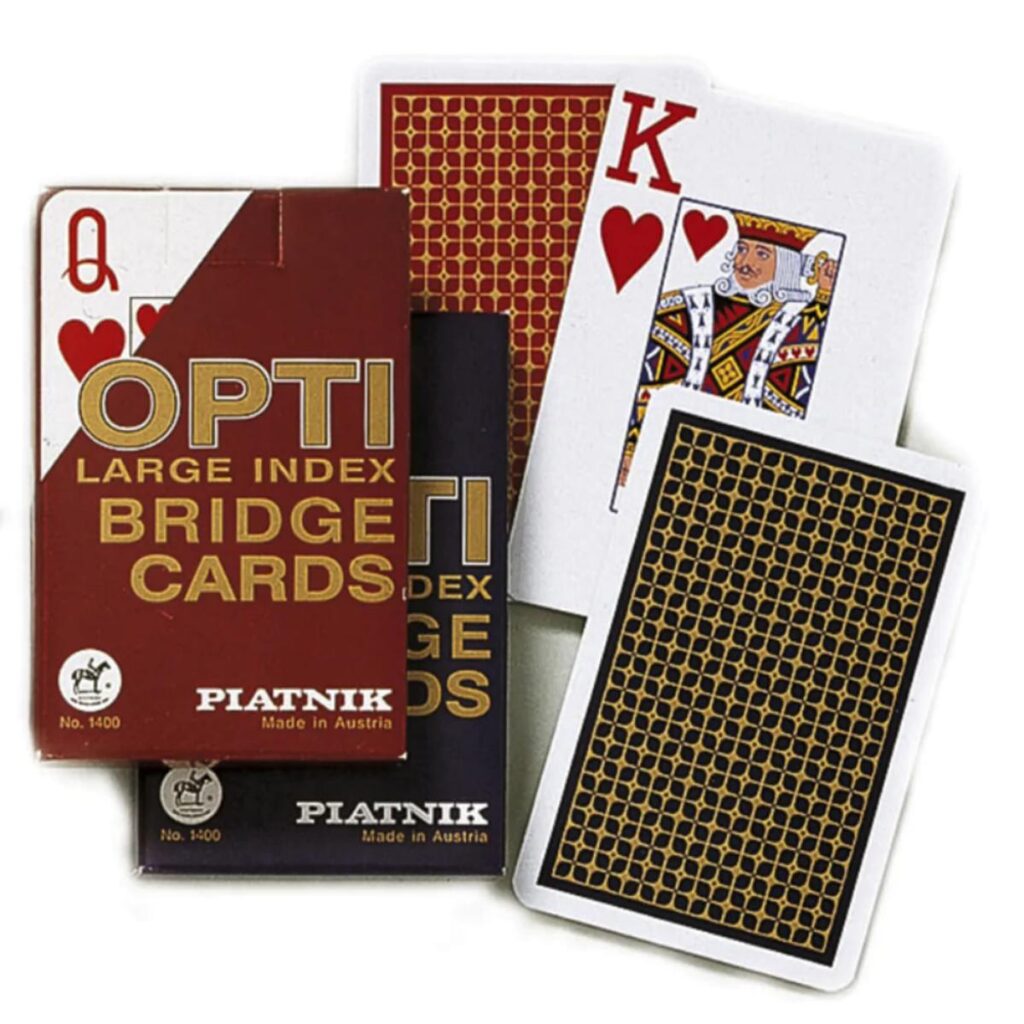 OPTI Bridge Size Marked Card Deck From Piatnik