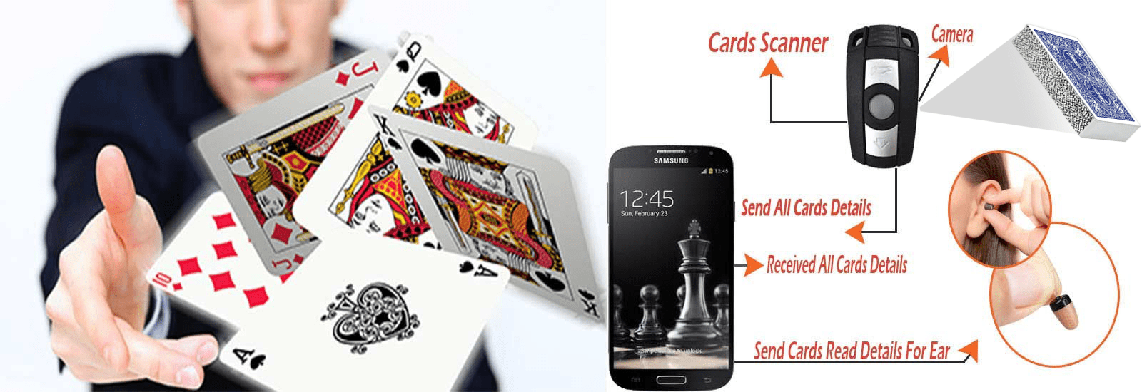 CVK 500 iPhone 8 Plus Playing Cards Cheating Device For Poker Cheating