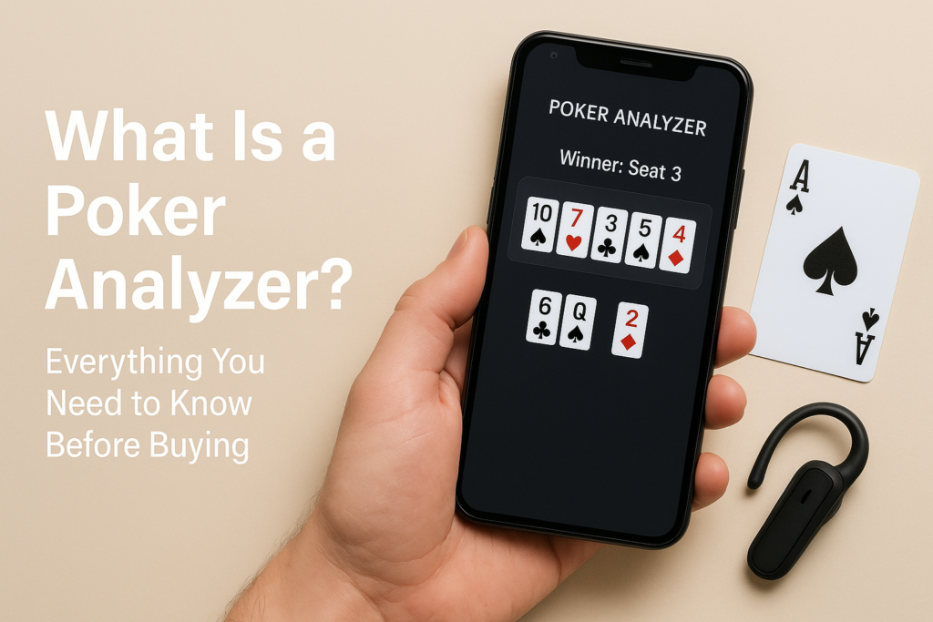 A smartphone poker analyzer scanning barcode marked cards with Bluetooth earpiece, used for advanced poker cheating strategies