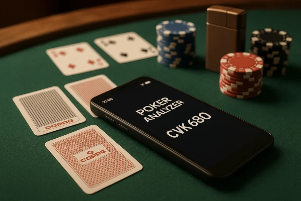 Poker analyzer disguised as a smartphone for private poker games