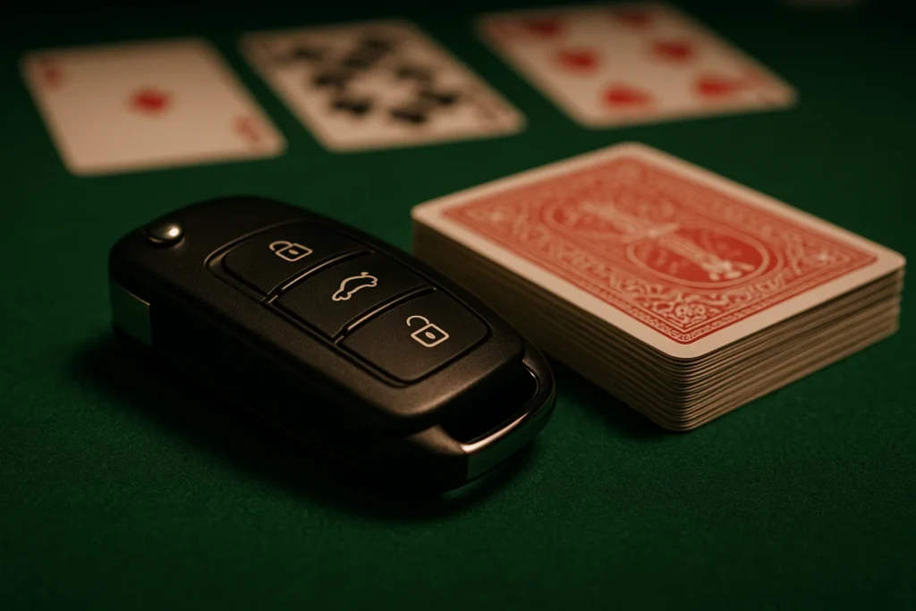 Nahaufnahme einer diskreten Poker-Scanner-Kamera