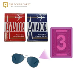 보이지 않는 포커 승리를 위한 Aviator Secret Marked Poker Cards 적외선 덱